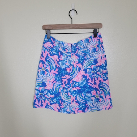 NWT Lilly Pulitzer Jonas Stretch Skort Blue Tango Sitting Seaside Size 4 - Picture 6 of 6